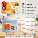 Large Bamboo Cutting Board and 4 Containers with Mobile Holder gift included for Home Kitchen-6