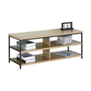 CARLA HOME Tv Stand 3 Tier Open Shelf Entertainment Console - Brown - Rustic - Steel-10