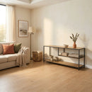 CARLA HOME Industrial Console Table - 3 Shelf Open Storage - Brown - Commodity Shelf-5
