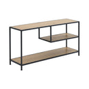CARLA HOME Industrial Console Table - 3 Shelf Open Storage - Brown - Commodity Shelf-8