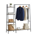 CARLA HOME Freestanding Garment Rack with Shelves - 4 Tier - Brown - Garment Rail-9