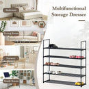 CARLA HOME 5 Tier Metal Shoe Rack - Free Standing Organiser - Black - Basic - Steel-4