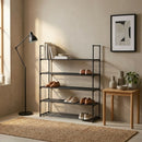 CARLA HOME 5 Tier Metal Shoe Rack - Free Standing Organiser - Black - Basic - Steel-6