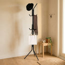 CARLA HOME Metal Coat Rack Stand - 12 Hook Clothes Hanger - Black - Garment Rack-2