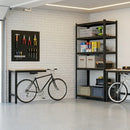 CARLA HOME 5 Tier Steel Shelving Unit - Garage Storage Shelf - Black - Modern-5