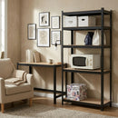 CARLA HOME 5 Tier Steel Shelving Unit - Garage Storage Shelf - Black - Modern-6