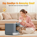 CARLA HOME Enclosed Cat Litter Box - Drawer Tray - Large - Scoop Drawer Design-5