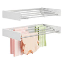 CARLA HOME Wall Mounted Clothes Drying Rack - Foldable - Balcony Folding Clothes - White-1