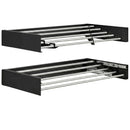 CARLA HOME Wall Mounted Clothes Drying Rack - Foldable - Balcony Folding Clothes - Black-10