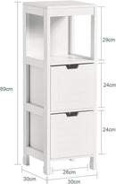 Freestanding Cabinet 2 Drawers Shelf Cupboard-3