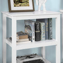 Console Table 3 Shelves, White-6