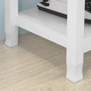 Console Table 3 Shelves, White-8