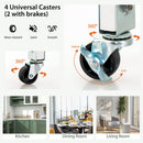 Kitchen Island on Wheels with Storage-9