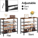 5-Tier Shoe Rack, Industrial Shoe Organizer Storage Bench-2