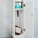 Toilet Paper Holder with Storage, Freestanding Cabinet, Toilet Brush Holder and Toilet Paper Dispenser 20x100x18 cm-5