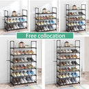 4-Tier Stainless Steel Shoe Rack Storage Organizer to Hold up to 20 Pairs of Shoes (80cm, Black)-5