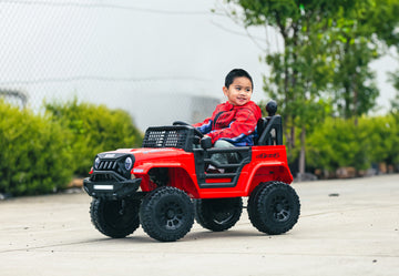 Jeep Inspired Remote Controlled Ride-on Electric Car (Red) - 0