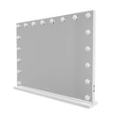 Beauty Mirror with 18 LED Bulbs, Colour Settings, White Frame,  and USB A and C Ports-1