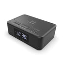 2in1 10W Wireless Fast Charging Wireless Streaming/FM Radio Alarm Clock w/ USB/AUX-1