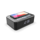 2in1 10W Wireless Fast Charging Wireless Streaming/FM Radio Alarm Clock w/ USB/AUX-3