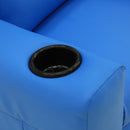 Blue Kids push back recliner chair with cup holder-10