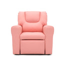 Pink Kids push back recliner chair with cup holder-3