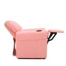 Pink Kids push back recliner chair with cup holder-8