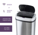50L Stainless Steel Motion Sensor Rubbish Bin-4