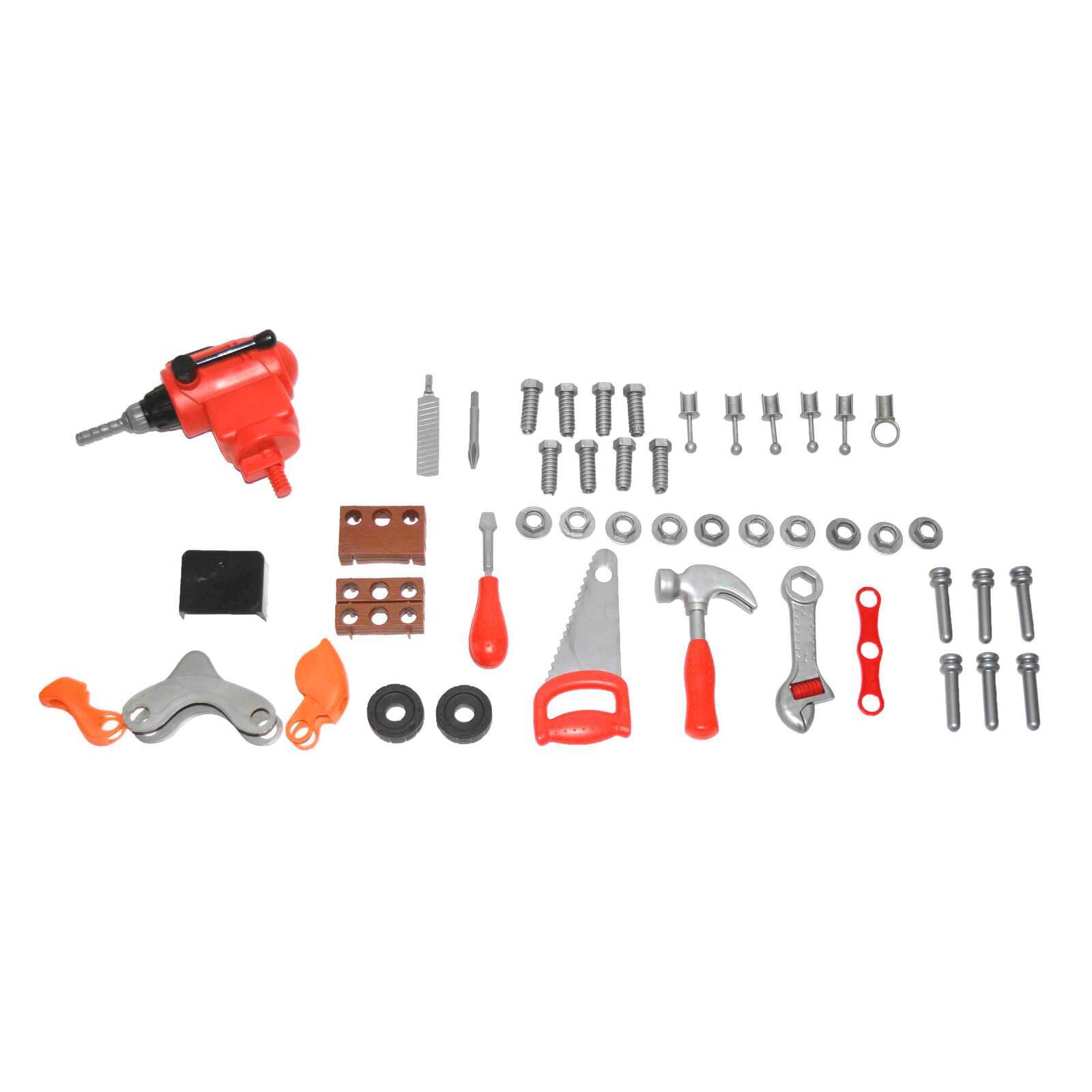 Children's Tool Workbench Playset w/ Toy Tools & Accessories - 0