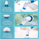 10PCS Rechargeable Spin Scrubber Electric Turbo Scrub Cleaning Brush Cordless Kit-11