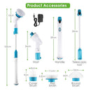 5PCS Rechargeable Spin Scrubber Electric Turbo Scrub Cleaning Brush Cordless Kit-8