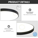 40cm black LED Ceiling Light  Round 18W / 24W Oyster Lamp Modern Cool White Light-3