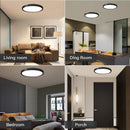 40cm black LED Ceiling Light  Round 18W / 24W Oyster Lamp Modern Cool White Light-5