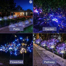 Colourful Fireworks 120 LED Fairy String Lights Starburst Solar Xmas Garden Night Lamp Hot NEW-2