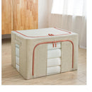 Foldable Storage Box Crushed Steel Frame Clothes Quilt Toys Organizer 60L Random color-1