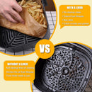 50PCS Round Brown Box Air Fryer Disposable Paper Liner Non-Stick Pan Parchment Baking Paper-5