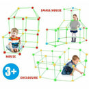 175pcs Kids Construction Fort Building Kit Castles 3D Play House Tent Toy Gift-6