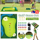 The Indoor Casual Golf Mat Game Set Stick Chipping Cage Games With 16 Grip Balls-1