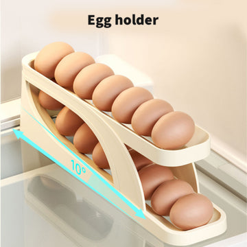 Automatic Roll-Down Double-layer Egg Dispenser Egg Storage Rack Kitchen - 0