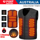 M Electric Vest Heated Jacket USB Thermal Warm Heat Pad Winter Body Warmer Unisex-1