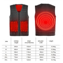 3XL Electric Vest Heated Jacket USB Thermal Warm Heat Pad Winter Body Warmer Unisex-10