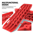 X-BULL KIT1 Recovery track Board Traction Sand trucks strap mounting 4x4 Sand Snow Car RED-3