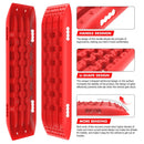 X-BULL KIT1 Recovery track Board Traction Sand trucks strap mounting 4x4 Sand Snow Car RED-2