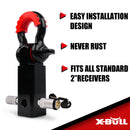 X-BULL Winch Recovery Kit Snatch Strap Off Road 4WD with Recovery Tracks Gen 2.0 Boards RED-5