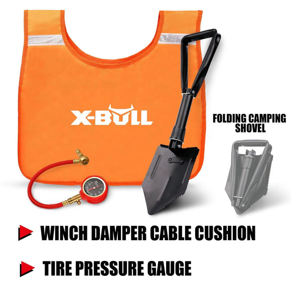 X-BULL Winch Recovery Kit with Recovery Tracks Boards Gen 3.0 Mounting Pins Snatch Strap Off Road 4WD