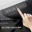 FORTIA 98W x 98W x 48D Dual-Motor 80kg Load Adjustable Electric Sit to Stand Up Corner Desk - White/White Frame-4