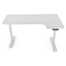 FORTIA 145W x 60D x 85D Dual-Motor 80kg Load Adjustable Sit-Stand Up R-Hand Sided Corner Desk - White/White Frame-1