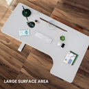 FORTIA 145W x 60D x 85D Dual-Motor 80kg Load Adjustable Sit-Stand Up R-Hand Sided Corner Desk - White/White Frame-3