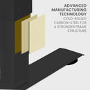 FORTIA 173W x 173W x 75D 3-Motor 120kg Load Adjustable Electric Sit to Stand Up Corner Desk - White/Black Frame-7