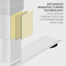 FORTIA 173W x 173W x 75D 3-Motor 120kg Load Adjustable Electric Sit to Stand Up Corner Desk - White/White Frame-7